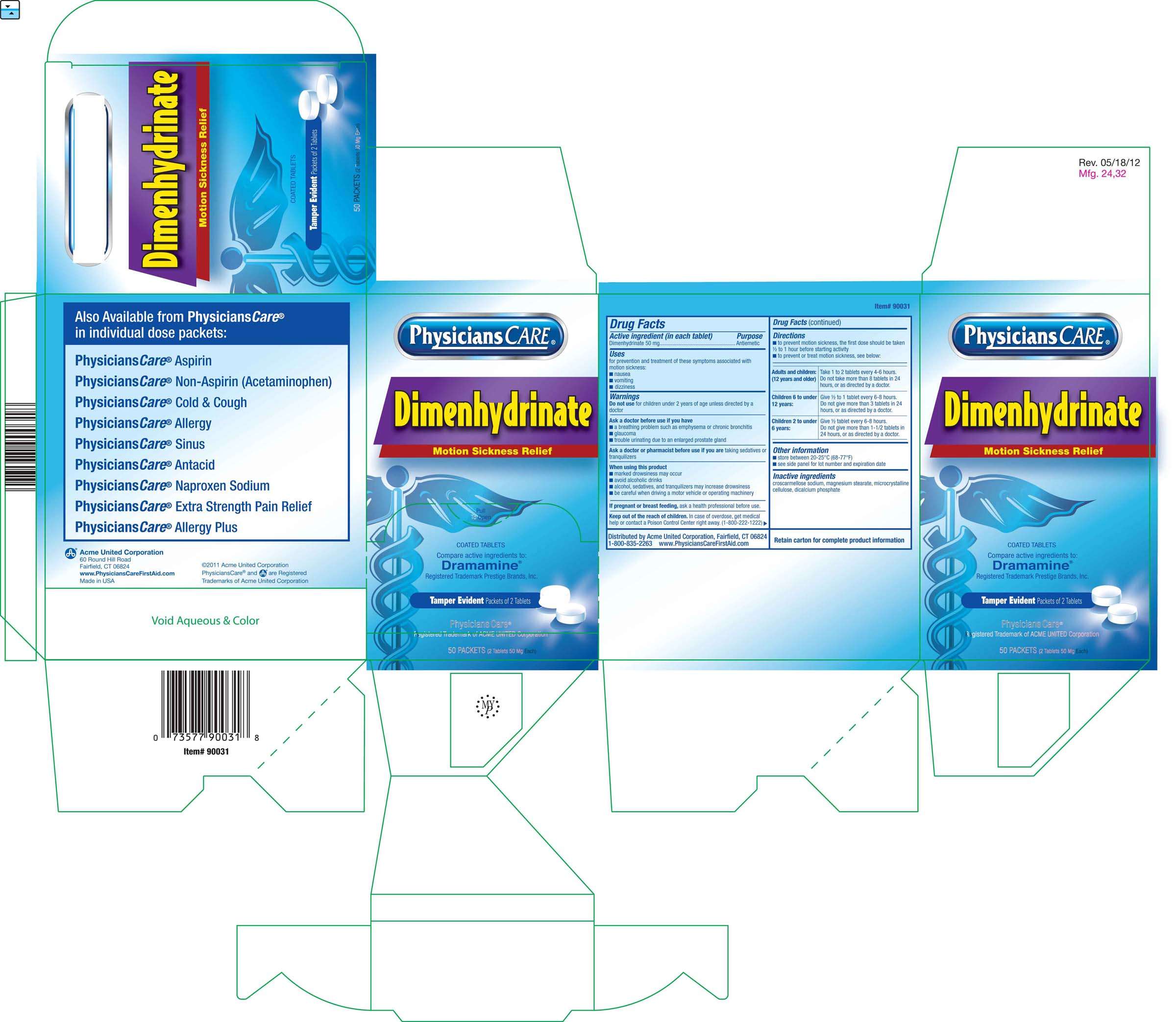 PhysiciansCare Dimenhydrinate